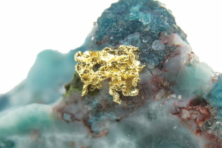 Native Gold in Shattuckite - Namibia #260099